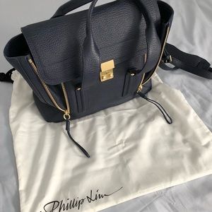 3.1 Phillip Lim Pashli Med Leather Satchel In Ink